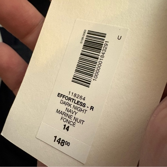 ARITZIA Effortless Linen Wide Leg Trouser Pants‎ In Dark Night Navy Size 14 NWT - Picture 5 of 10